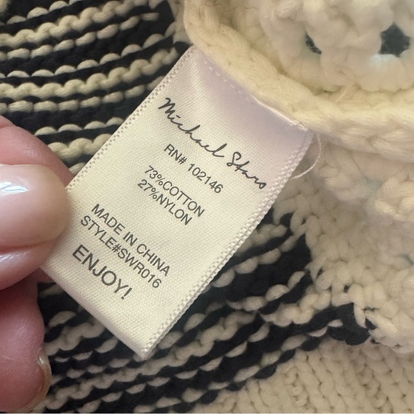 MICHAEL STARS “Nocturnal Striped /Torrance Knit Sweater Vest” zoom in for deets - Picture 8 of 11